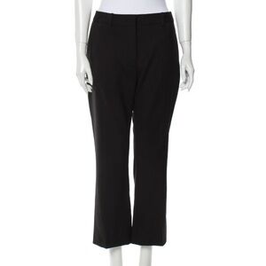 New ALTUZARRA Wool High Rise Cropped Pant in Black Size 40 FR / 8 US